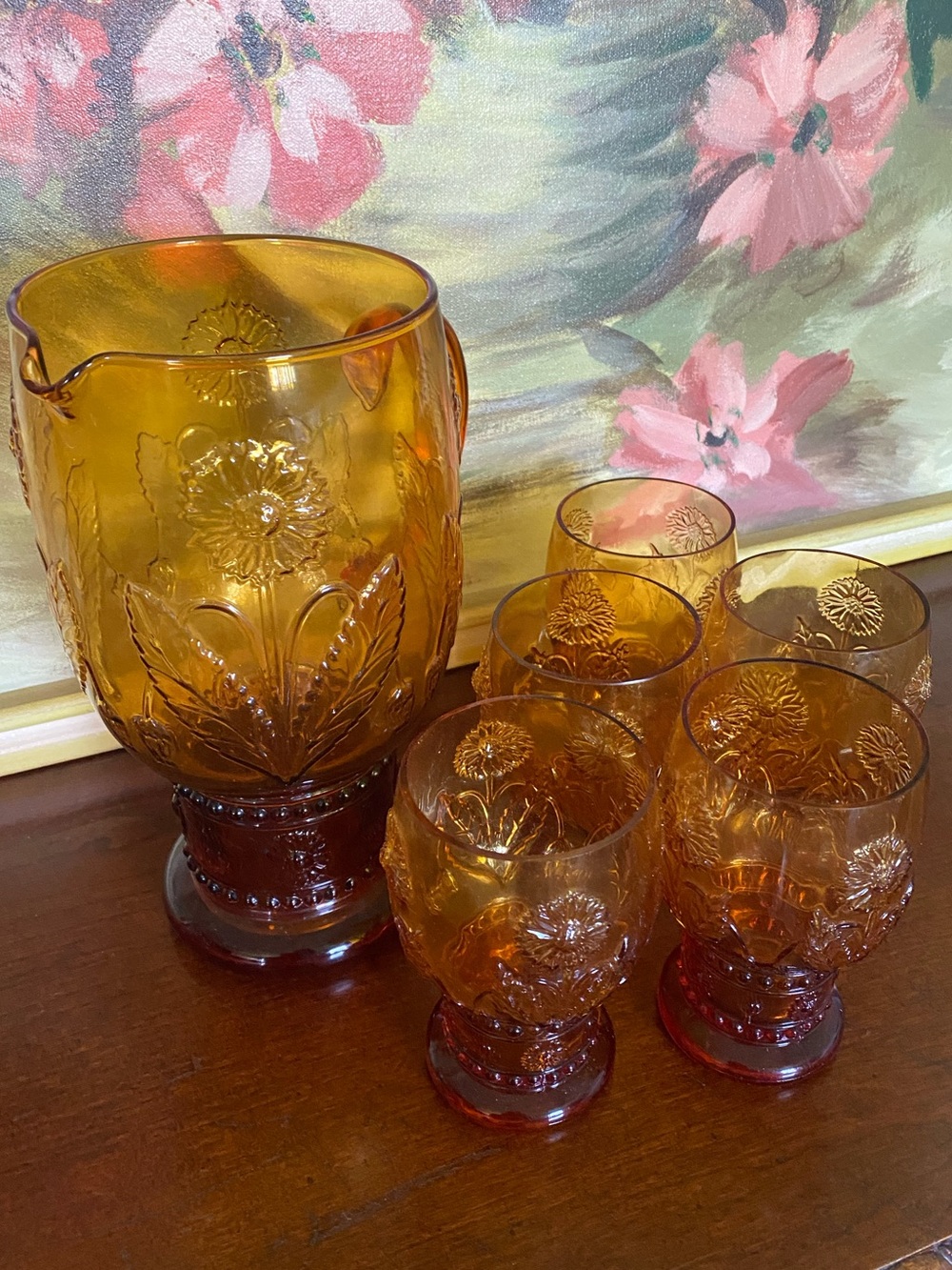Helianthus Pitcher Glasses Set